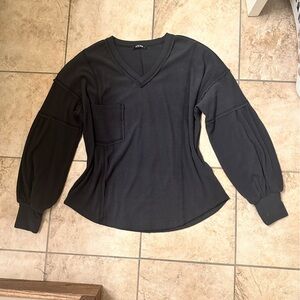 Gray Women’s V Neck Sweater